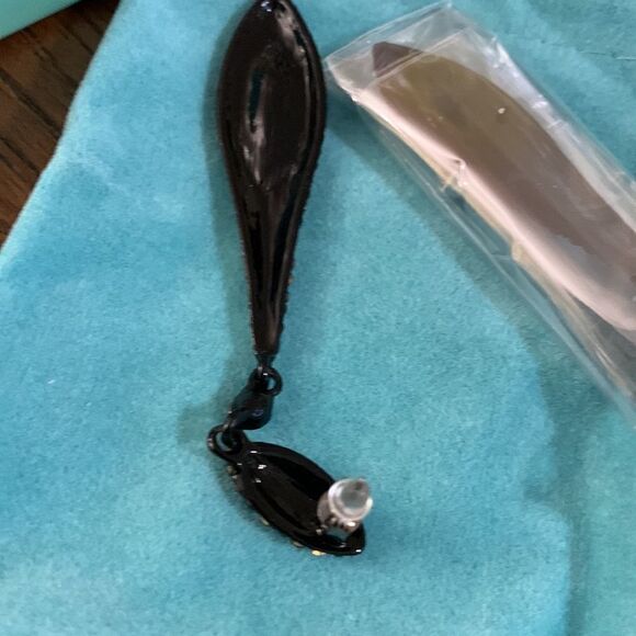 Women’s blue/black tone gemstones teardrop earrings. See all photos - Picture 6 of 8